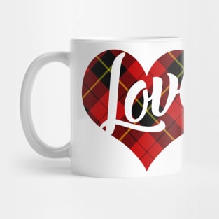 Love Valentine's Day Teacher Plaid Heart Mug